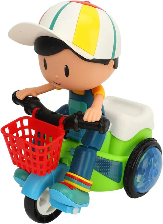 Music Stunt Cool Tricycle Car 360 Degree Rotate Luminous Motorcycle Baby Toys