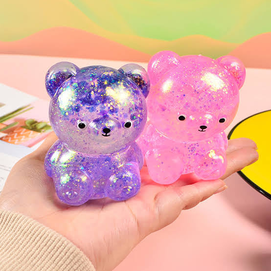 Glitter Bear Squishy - Colour may vary