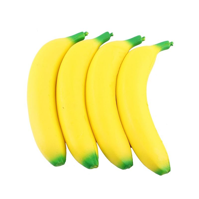 PU Mini Banana Vent Toy Soft and Stretchable Slow-Rebound Squishy for Sensory Play Kids and Adults Anxiety Relief 3.5 inches