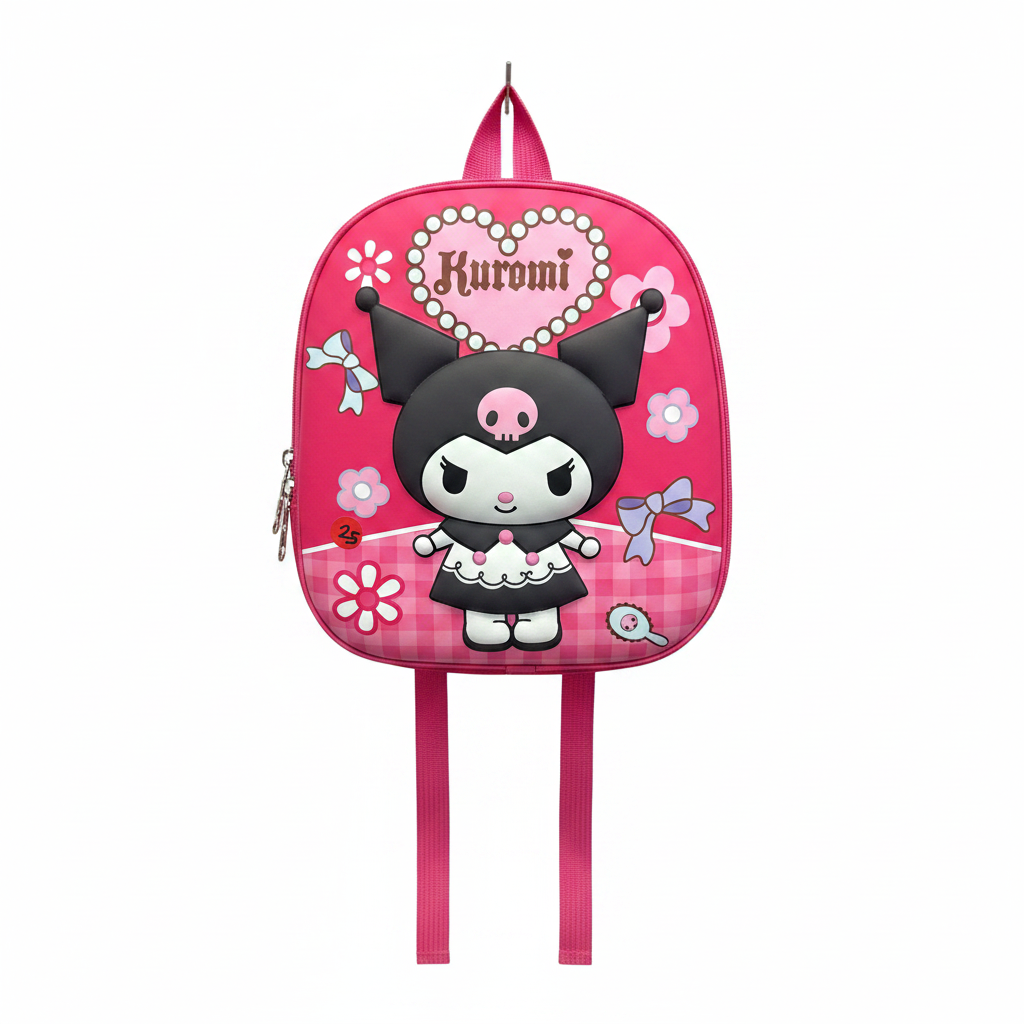 Kuromi inspired Hot Pink Mini Backpack - Mini Backpack for Daily Use – Trendy, Lightweight & Spacious
