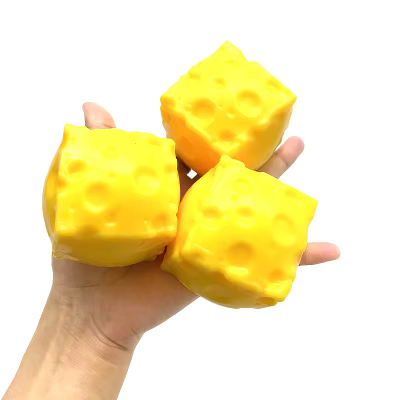 Cheese Squishy Small Soft Ultra-Soft,Stress Relief Fidget Novelty Squeeze Toys Gift for Adults & kids 1.5" Squeeze Toy