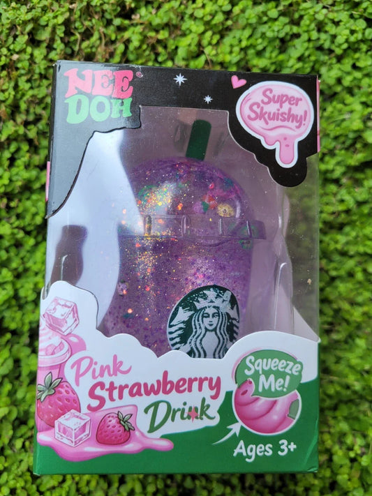 Strawberry Drink Squishy Glitter Starbucks Coffee Cup Super Squishy