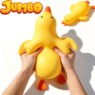 Big Papa Duck Squishy, Soft Rubber Giant Jumbo Duck Squishy Stress Ball, Quite Slow Rising