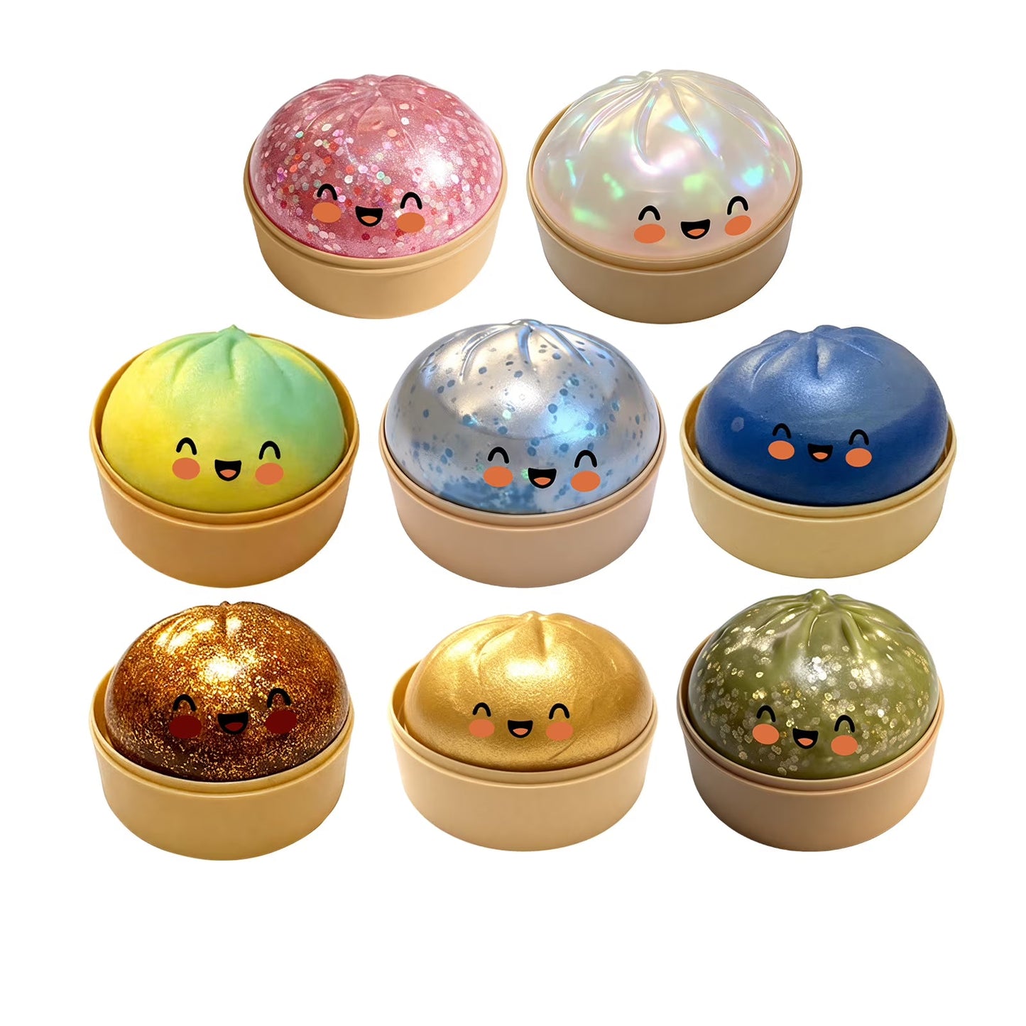 Squishy Dumpling Glitter Squishies NEW HOT🔥VIRAL MYSTERY GIANT Holographic Glitter Dumpling - SEALED! Random Glitter Dumpling- squishy toy stress reliever Squishy Bun