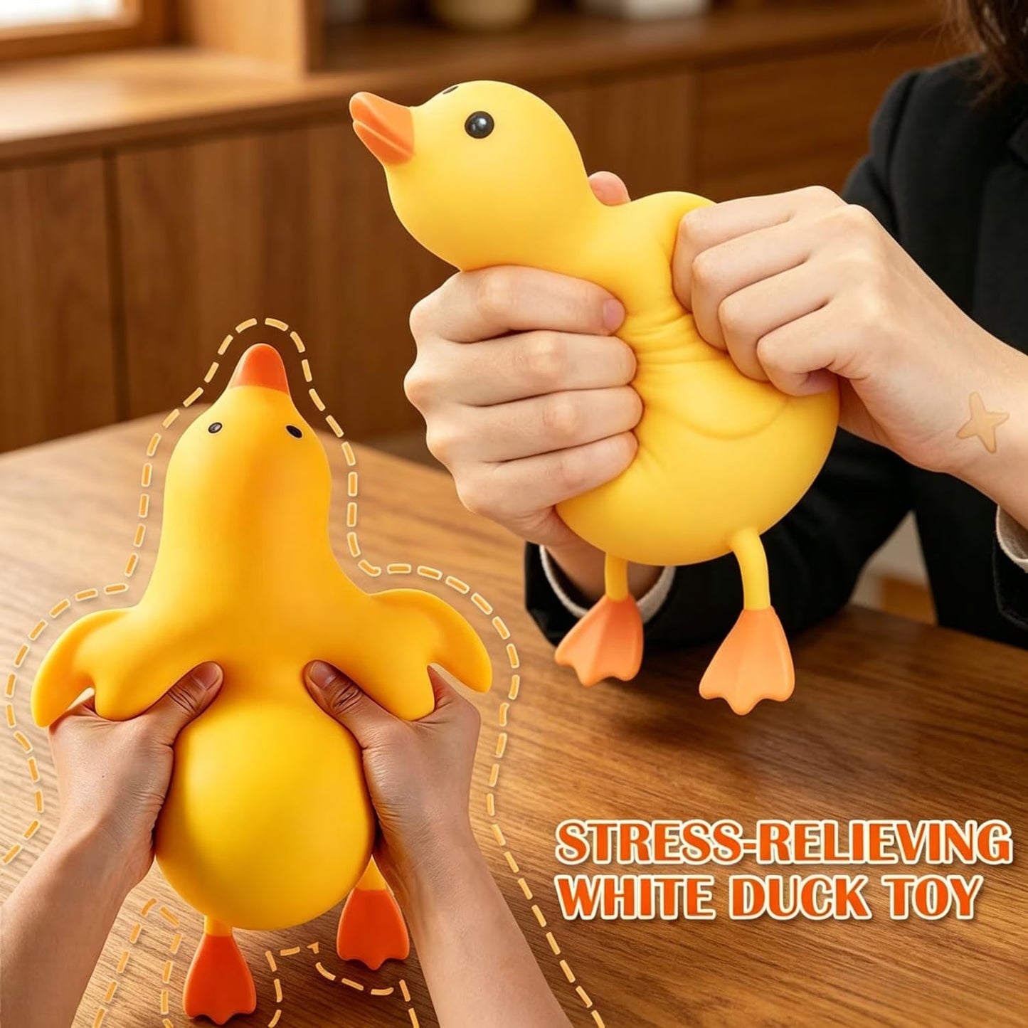 Big Papa Duck Squishy, Soft Rubber Giant Jumbo Duck Squishy Stress Ball, Quite Slow Rising