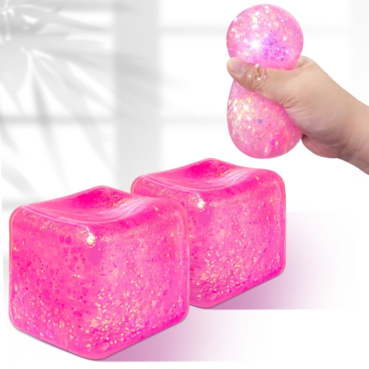 Needoh Ice Cube Glitter and Glow Squishy 100% Authentic Colour may vary
