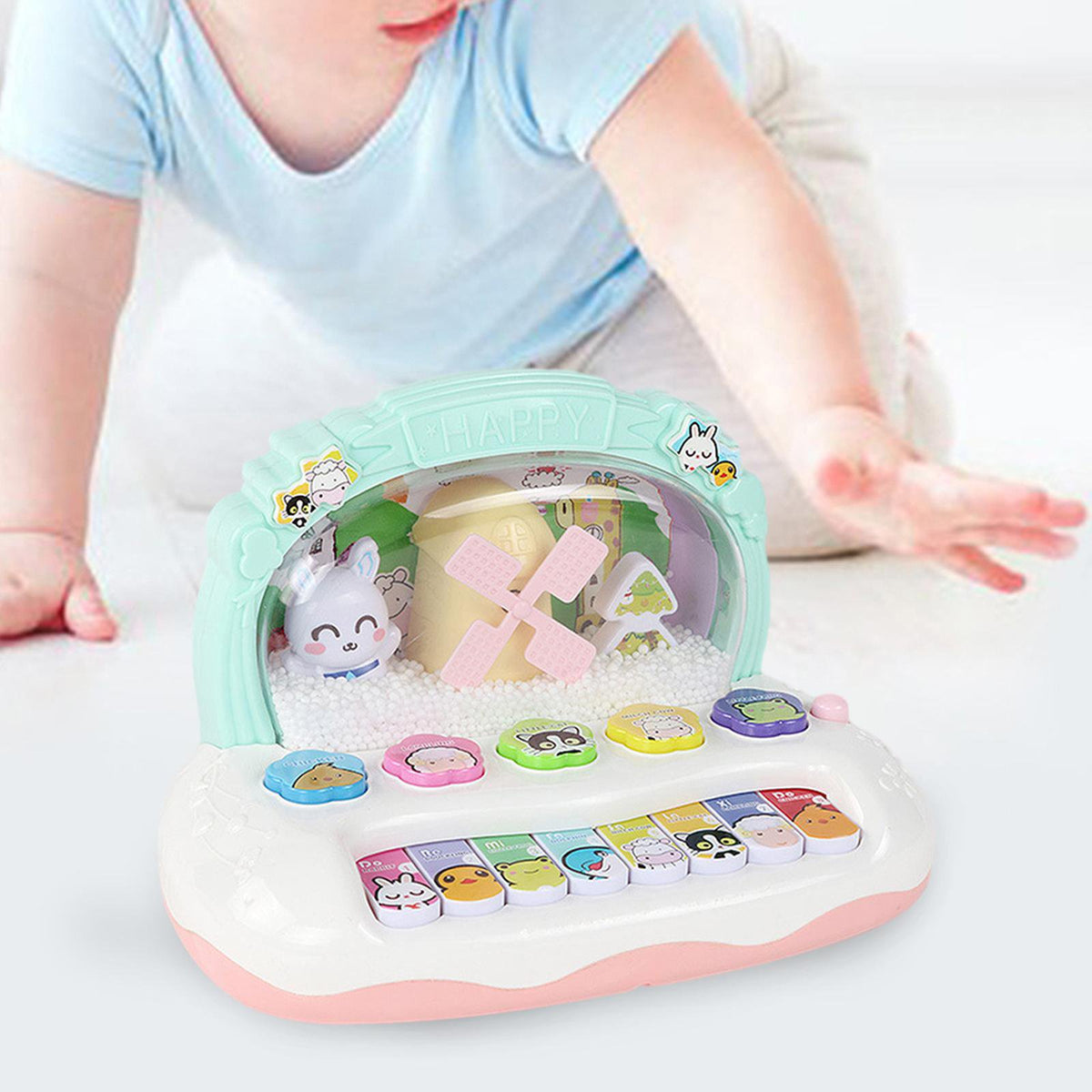 Baby Piano Toy Light up Piano Keyboard Infant Toys Fine Motor Skills - Learning Educational Toy - Perfect for Birthday