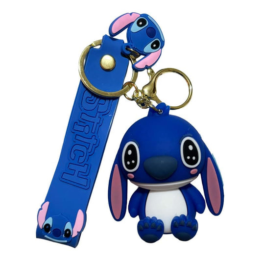Stitch Rubber Metal Keychain Lilo Stitch Disney