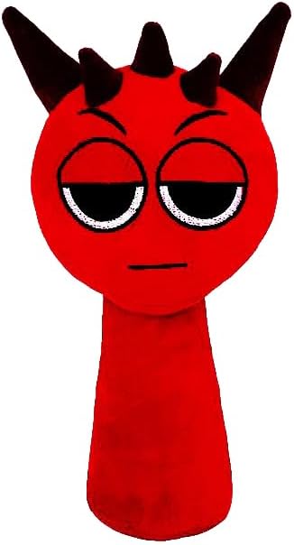 Sprunki Plush, Sprunki Game Plush Toys,Soft Stuffed Animal Pillow Figure Doll Christmas Birthday Gifts for Adult Kids (Red)