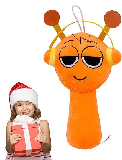 Sprunki Plush,9In Sprunki Game Plush, Realistic Cute Soft Stuffed Animal Doll Pillos Game Fans Boy Girl Kids – Orange
