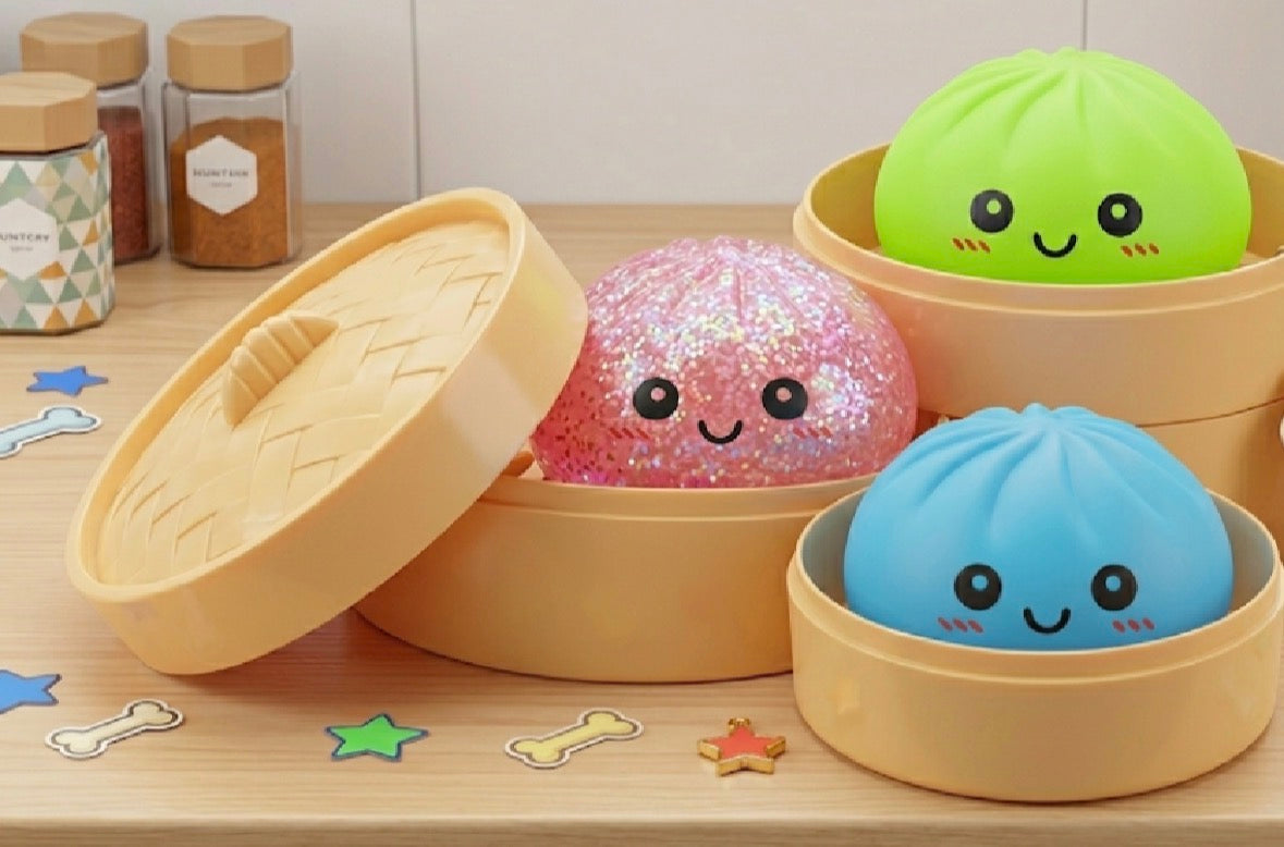 Squishy Dumpling Mystery Toy NEW HOT🔥VIRAL MYSTERY Holographic Ribbon Dumpling! Dumpling- squishy toy stress reliever Squishy Bun