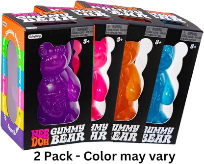 Schylling Needoh Gummy Bear Toy with Jelly-Like Filling, 100% authentic Color may vary