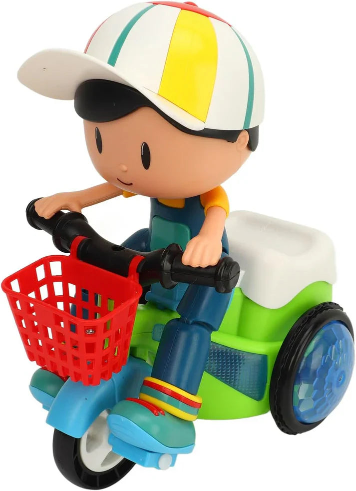 Music Stunt Cool Tricycle Car 360 Degree Rotate Luminous Motorcycle Baby Toys