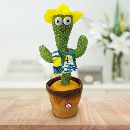Funny Potted Dancing Cactus Plush Toy Swing Home Tabletop Decor