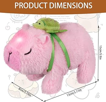 Mini Running Capybaras Nose-Wiggling Cuties with Turtle Backpacks