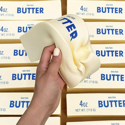 9.5 Inch Butter Squishy Toys, Large Super Soft Butter-Shaped Slow Rising Squishy, Sticky Butter Sticks Squeeze Toys, Realistic Food Squishies Fidget Toys for Decompression Anxiety Relaxation (1 Pcs)