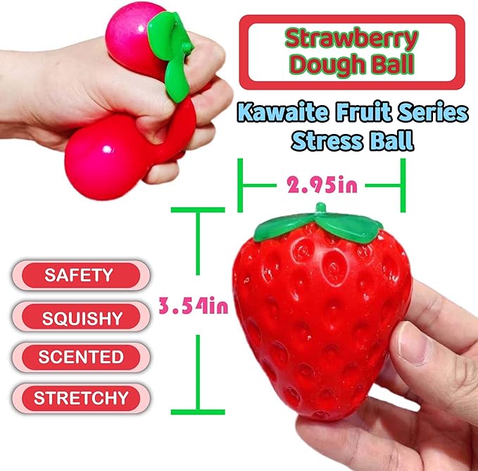 Strawberry Squishy Stress Relief Squeeze Small
