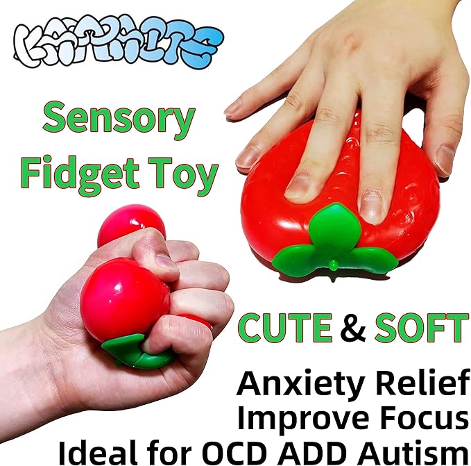 Strawberry Squishy Stress Relief Squeeze Small