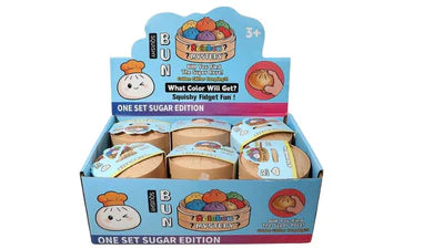 Mystery Squishy Dumpling Fun Toy | Surprise Colour | Stress Relief Fidget Bun Squishy blind box Sugar Edition series.