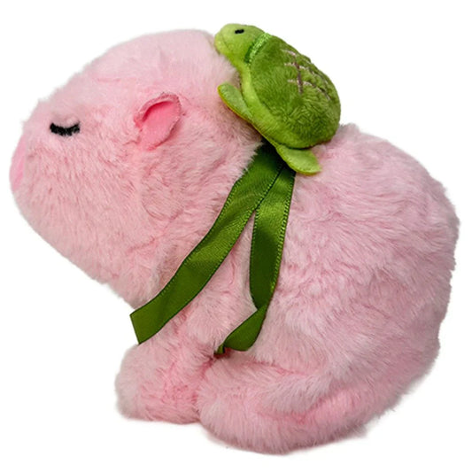 Mini Running Capybaras Nose-Wiggling Cuties with Turtle Backpacks