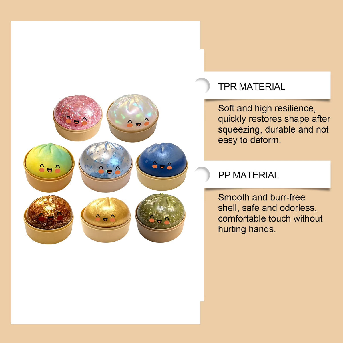 Squishy Dumpling Glitter Squishies NEW HOT🔥VIRAL MYSTERY GIANT Holographic Glitter Dumpling - SEALED! Random Glitter Dumpling- squishy toy stress reliever Squishy Bun