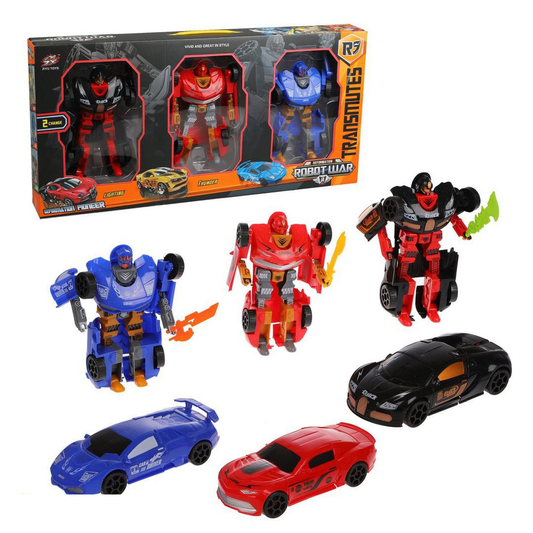 Toys Roboforces Transformers Deformed Car Robot Set of 3