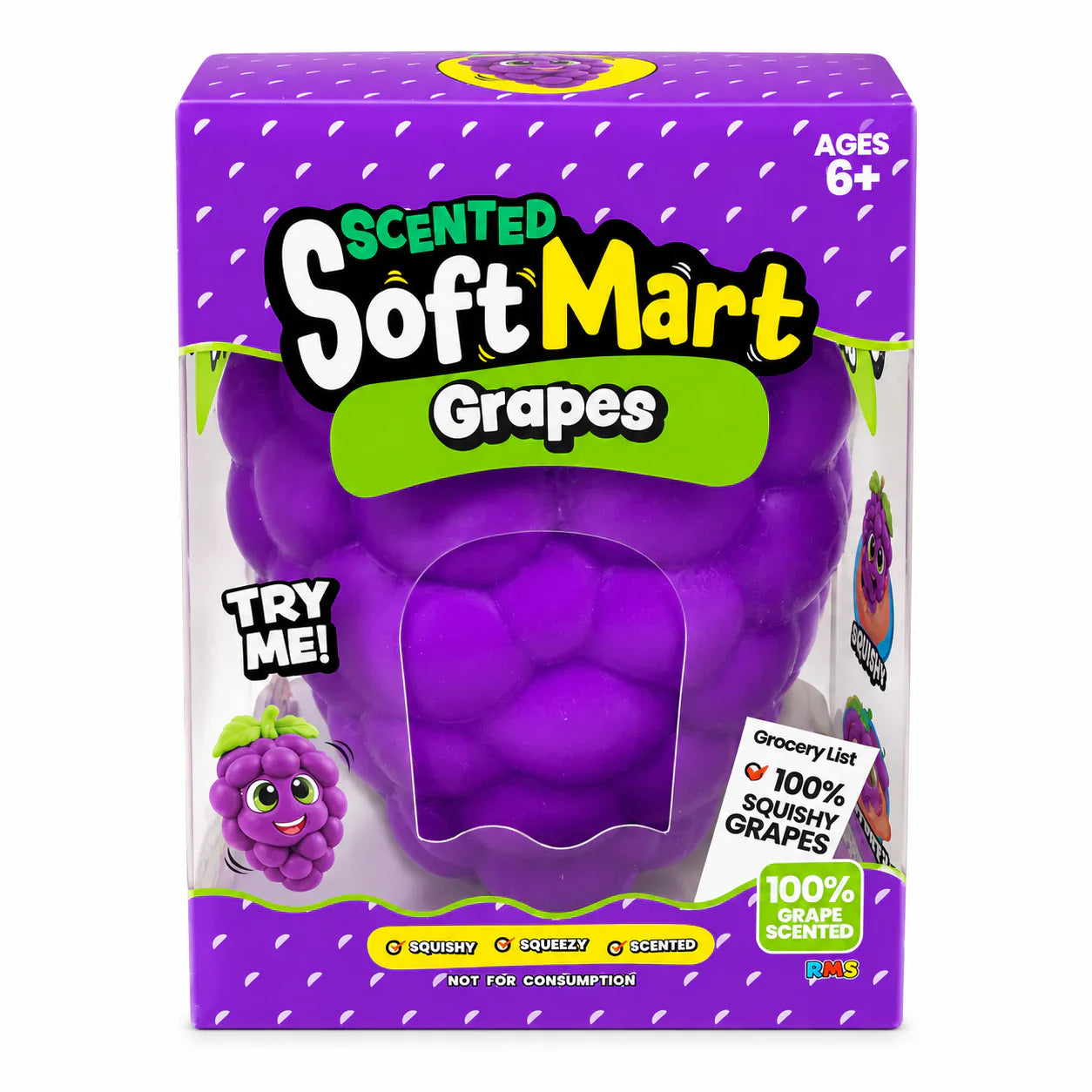 Jumbo Grape Squishy Viral Scented Slow Rebound Stress Relief Fidget Toy