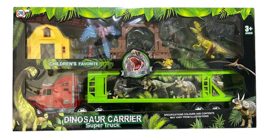 Dinosaur Carrier Truck With 4 Dinosaurs and 1 Vehicle