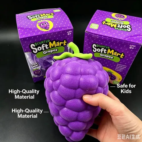 Jumbo Grape Squishy Viral Scented Slow Rebound Stress Relief Fidget Toy