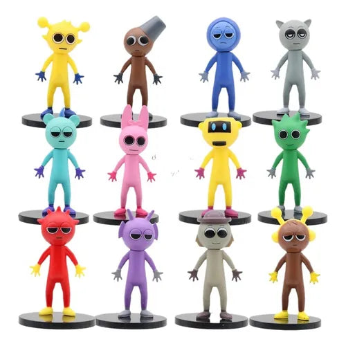 Sprunki Figures Set, Colourful Sprunki Action Figures Set