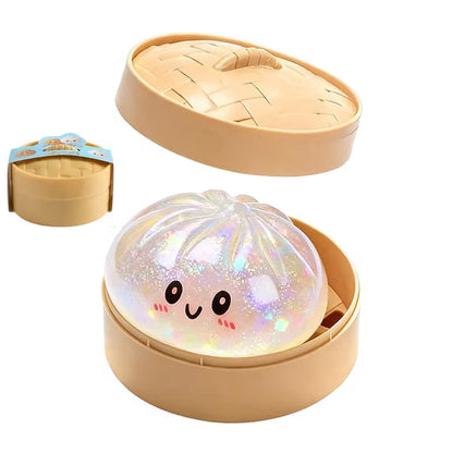 Hot Giant Dumpling Squishies Glitter Edition 16cm Bun Toy, Slow Rising Glitter Dumpling Stress Ball, Stress Relief Fidget Toy for Home Office toys