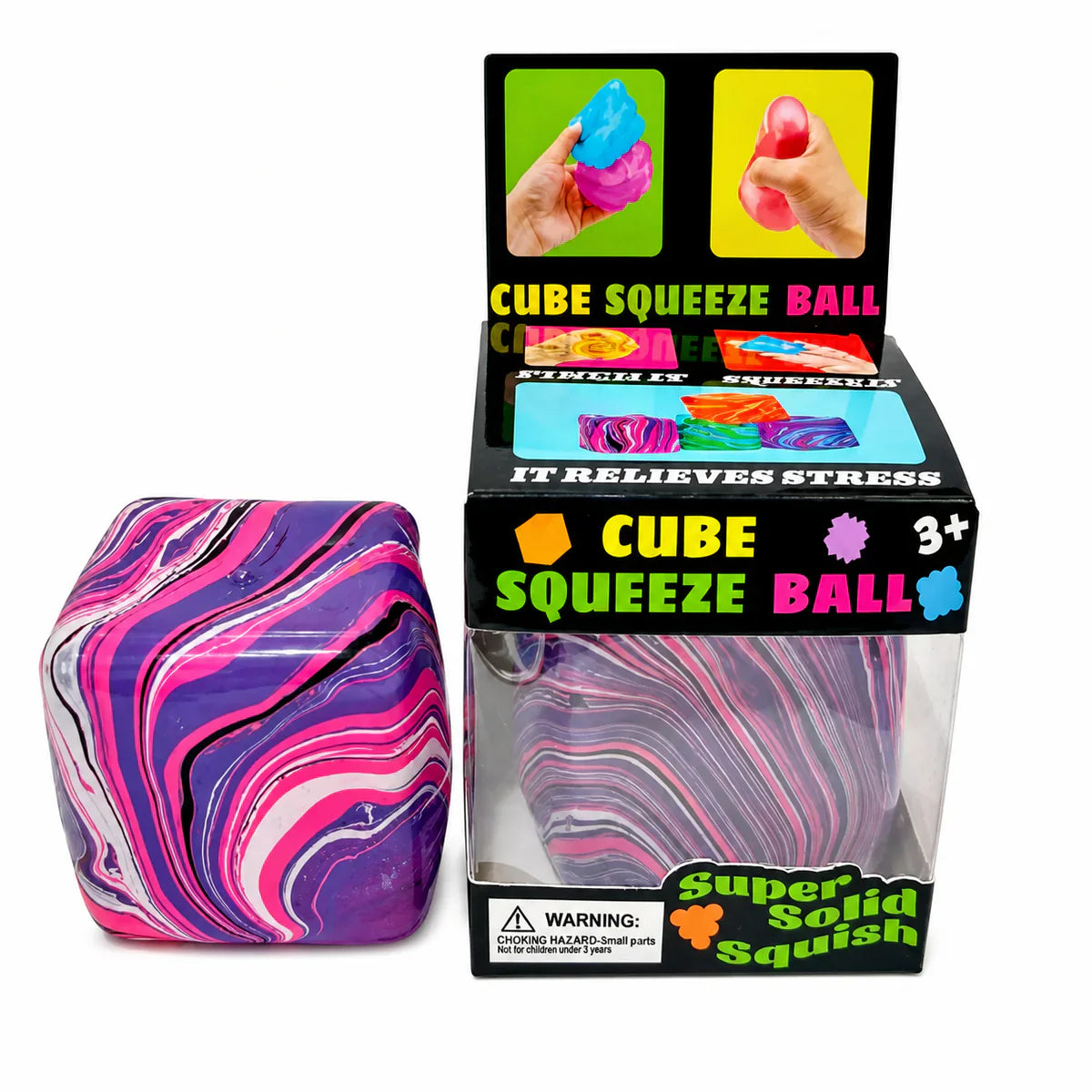 Fidget Toys Squishy Stress Cube Balls for Kids Adults Squishies Stress Relief (1 pcs) colors may vary