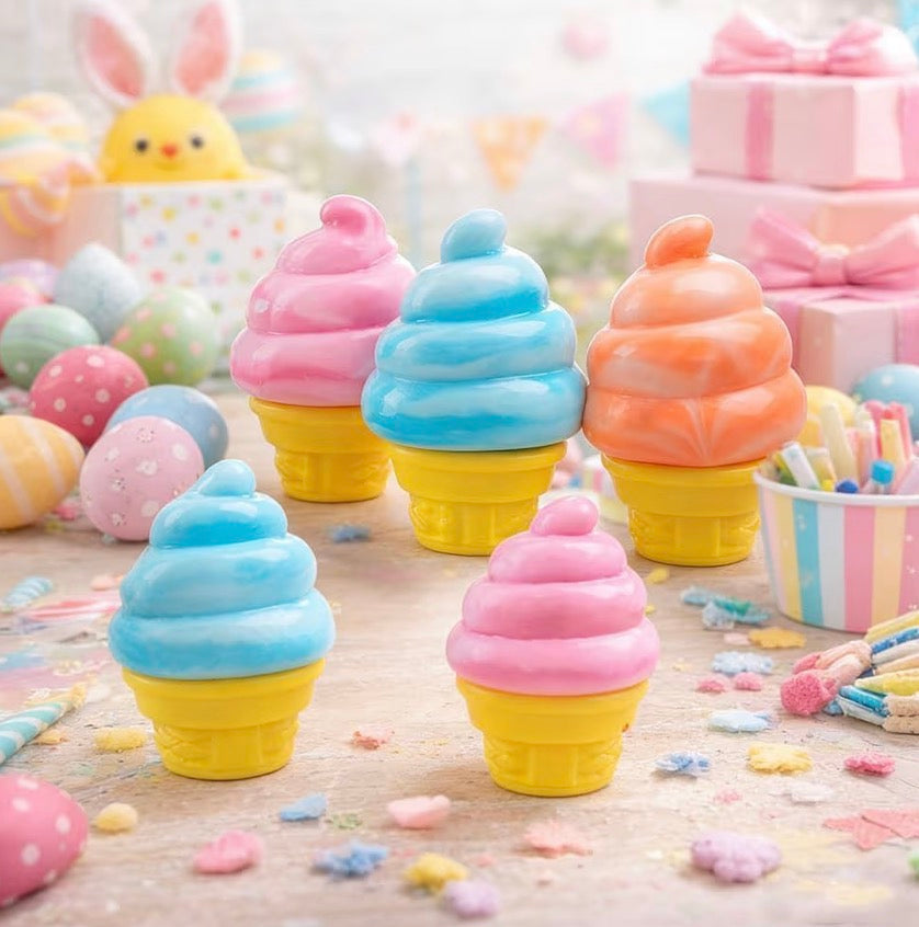 2pcs Ice Cream Squishy, Ice Cream Cone Squishies, Slow Rising Stress Relief Squishy, Summer Toy