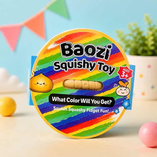 Giant Dumpling Squishy, Mystery Giant Dumpling Squishy, 18cm Jumbo Fidget Toy Mega Rainbow Dumplings, Cute Anxiety Relief Fidget Dumpling, Soft Squeeze Decompression Dough for Adults