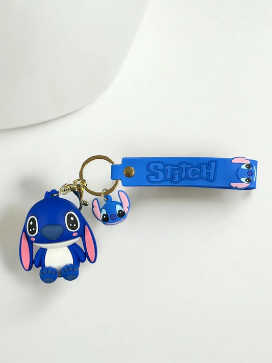 Stitch Rubber Metal Keychain Lilo Stitch Disney