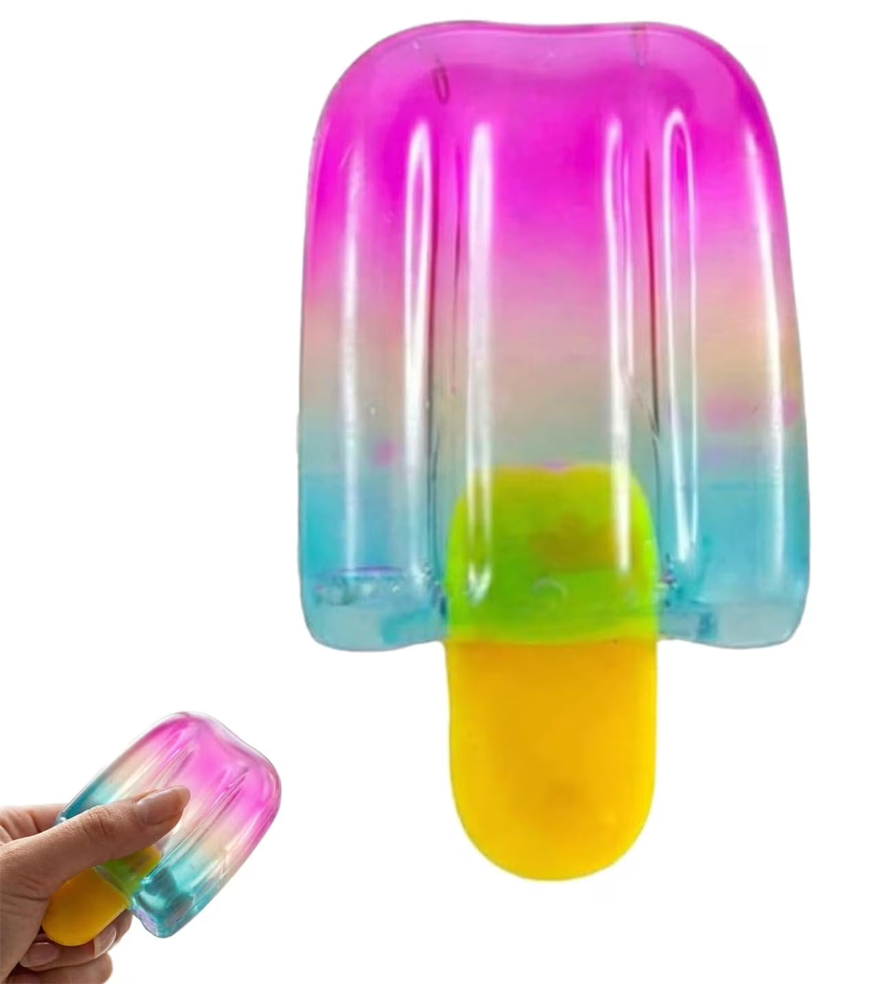 Ice Cream Popsicle Squeeze Squishy Slow Rise, Sensory Stress Relief Fidget, Summer Party Favors Anxiety Relief  3” Height 1.5” Width