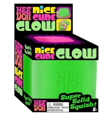 Needoh Glow Squishy Fluorescent Glow-in-the-Dark Ice Cube Toy 100% authentic Collectible Squishy Anti-Stress Toy Soft Maltose Material 100% authentic