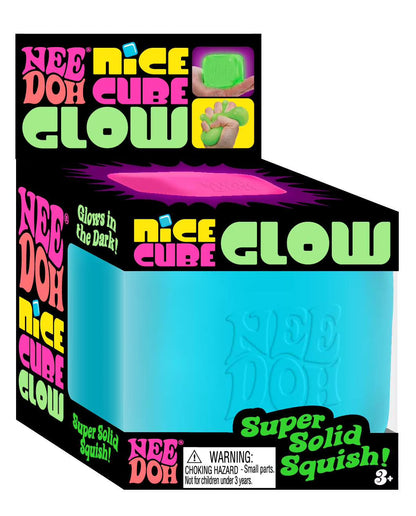 Needoh Glow Squishy Fluorescent Glow-in-the-Dark Ice Cube Toy 100% authentic Collectible Squishy Anti-Stress Toy Soft Maltose Material 100% authentic