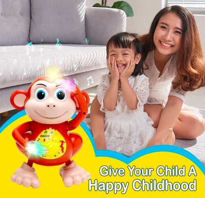Dancing Monkey Musical Toy Light Sound Battery Operated