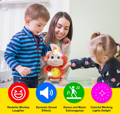 Dancing Monkey Musical Toy Light Sound Battery Operated