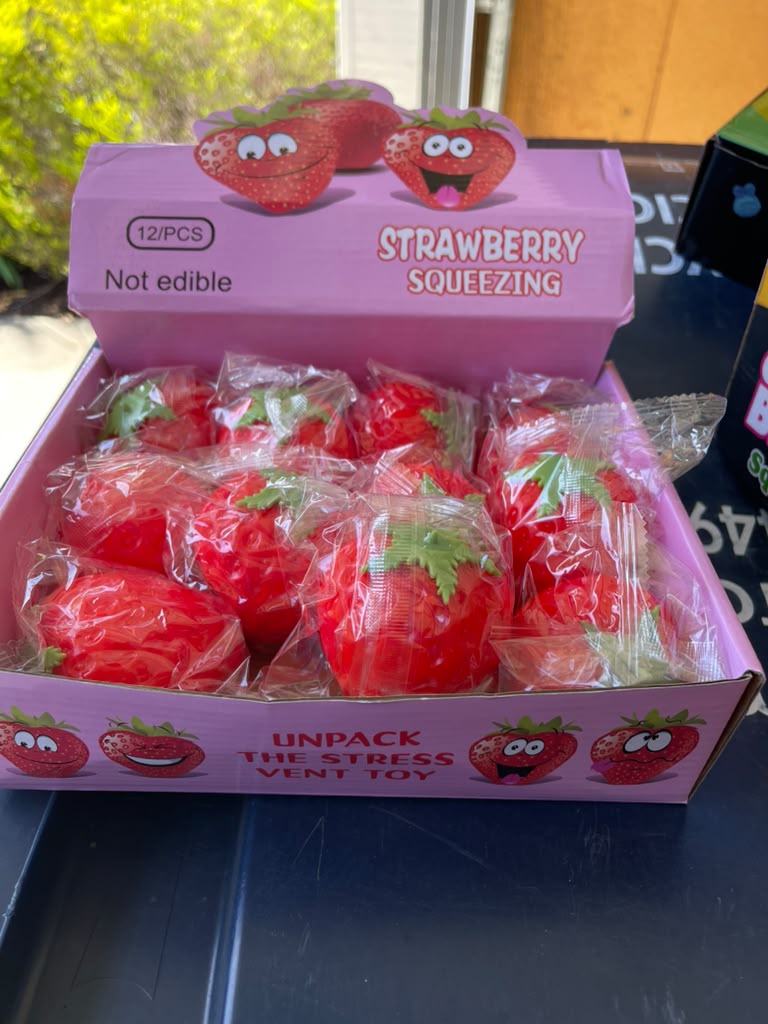 Strawberry Squishy Stress Relief Squeeze Small