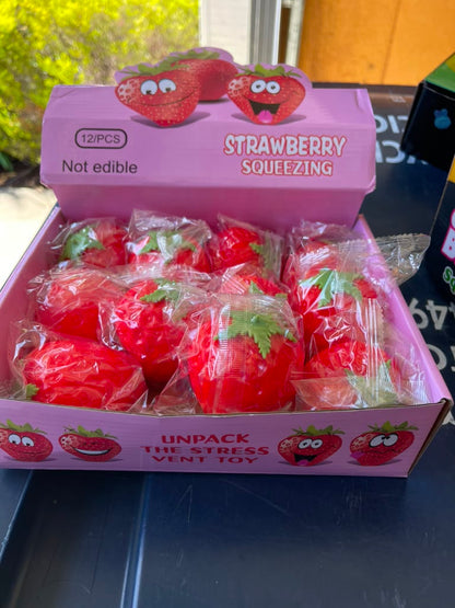 Strawberry Squishy Stress Relief Squeeze Small