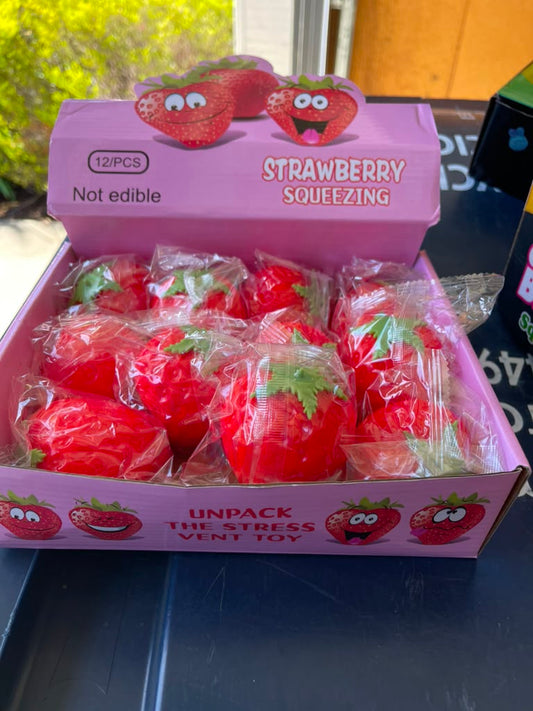 Strawberry Squishy Stress Relief Squeeze Small