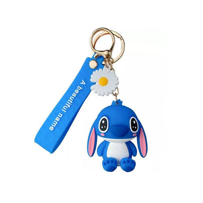 Stitch Rubber Metal Keychain Lilo Stitch Disney