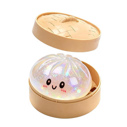 Hot Giant Dumpling Squishies Glitter Edition 16cm Bun Toy, Slow Rising Glitter Dumpling Stress Ball, Stress Relief Fidget Toy for Home Office toys