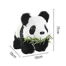 Electric Plush Panda Toy with Sound Movable Ears Mouth Interactive Walking Animal Plushie