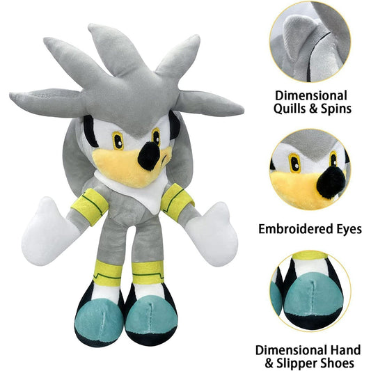 Silver Sonic Plush Toy 11 Inch Sonic Metal