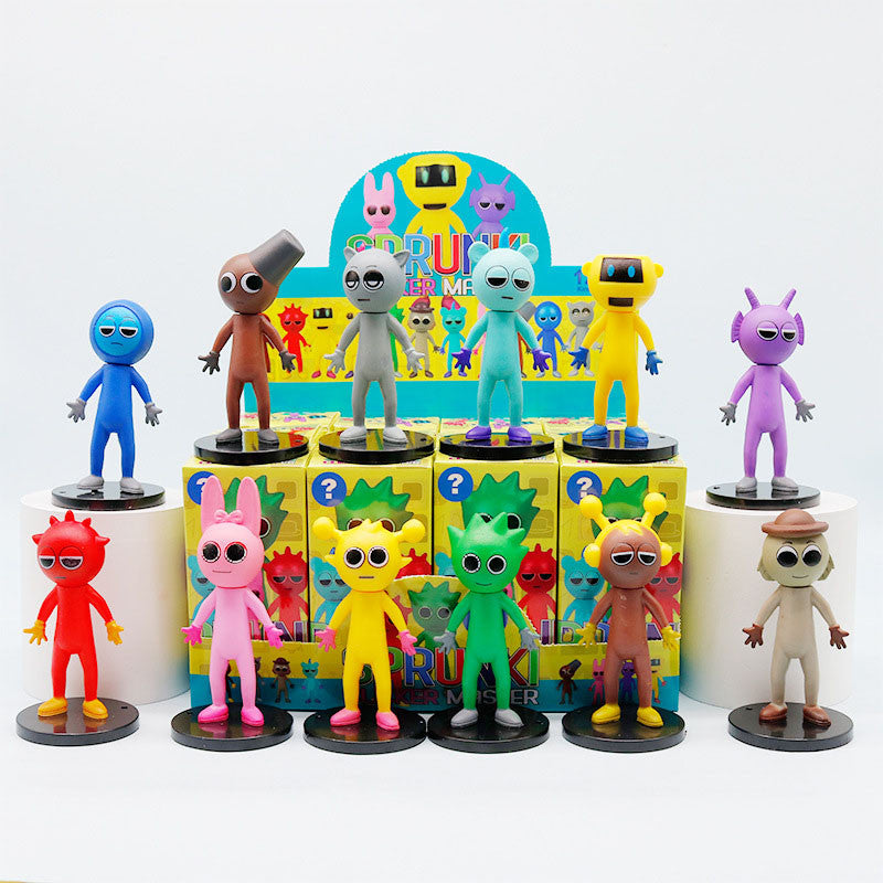 Sprunki Figures Set, Colourful Sprunki Action Figures Set
