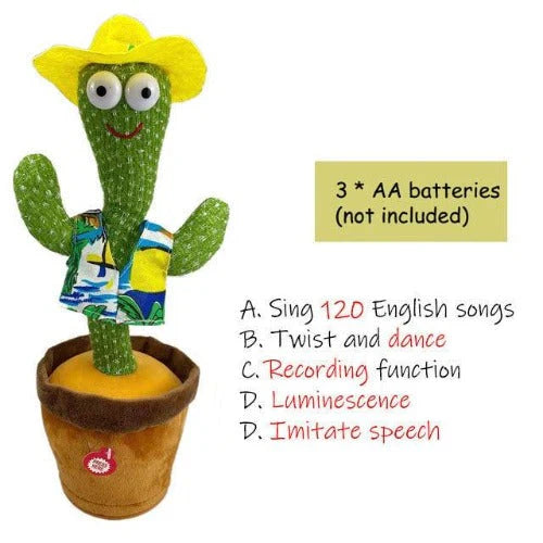 Funny Potted Dancing Cactus Plush Toy Swing Home Tabletop Decor