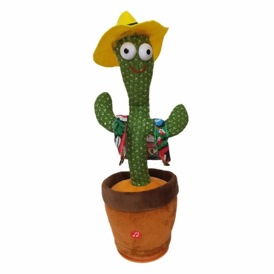 Funny Potted Dancing Cactus Plush Toy Swing Home Tabletop Decor